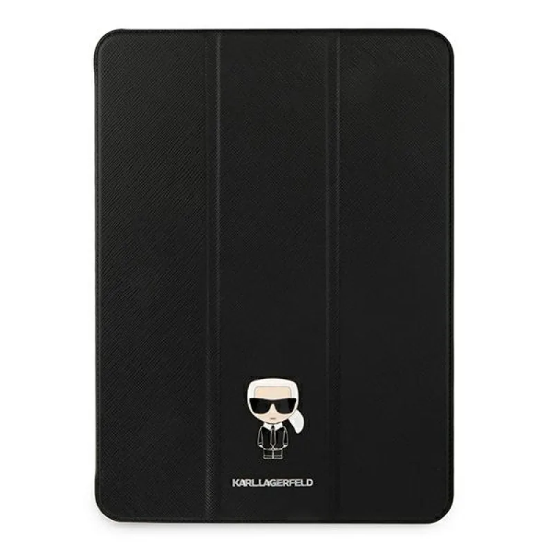 Puzdro Karl Lagerfeld Saffiano Ikonic Karl pre iPad 11" Pro 2021 – čierne