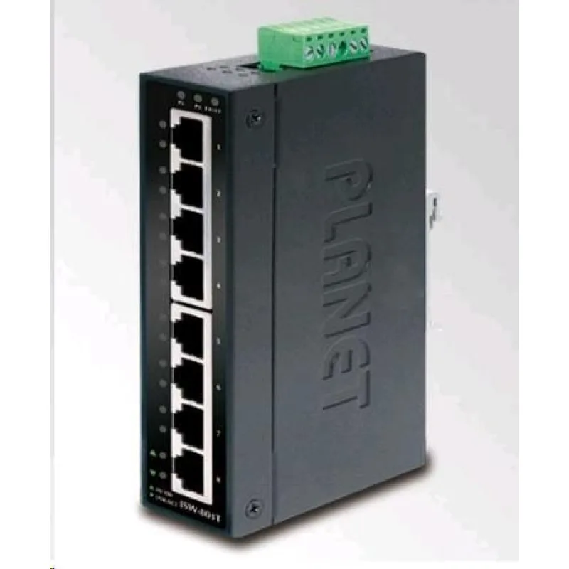 Planet switch IGS-801T, průmysl.verze 8x10/ 100/ 1000, DIN, IP30, -40…