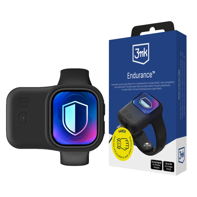 Powerbanka 3mk Endurance pre Apple Watch 40 mm / 41 mm 2,5 W 1200 mAh USB-C – čierna