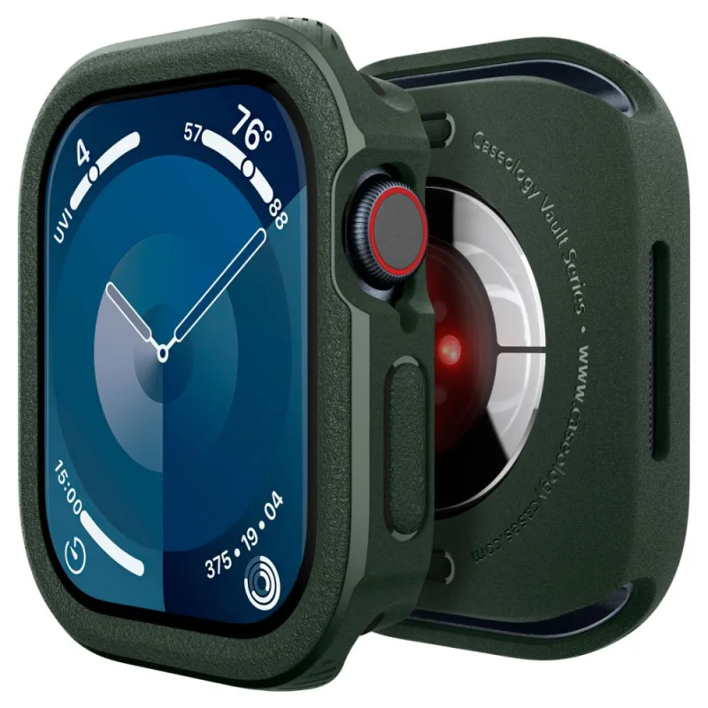 Puzdro CASEOLOGY VAULT pre Apple Watch 10 (46MM) – zelené