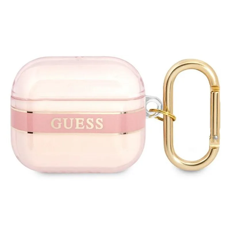 Guess GUA3HHTSP kryt AirPods 3 ružový/ružový Strap Collection