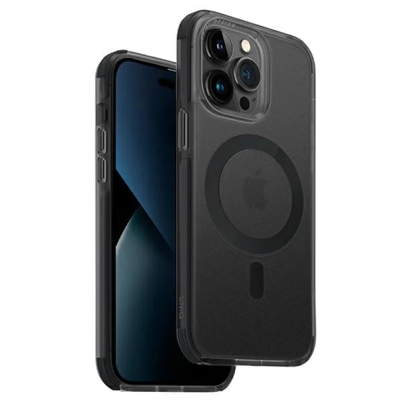Uniq Combat iPhone 14 Pro Max 6,7" puzdro Magclick Charging čierne/betónové uhlie