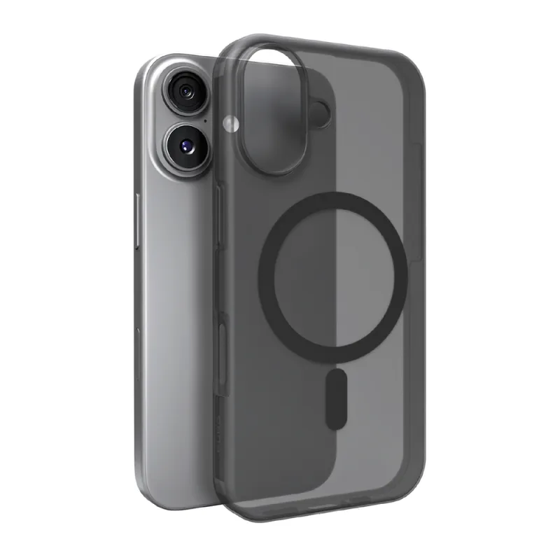 Silikónový obal Puro Daylight Magsafe kompatibilný s iPhone 17 – priesvitný čierny