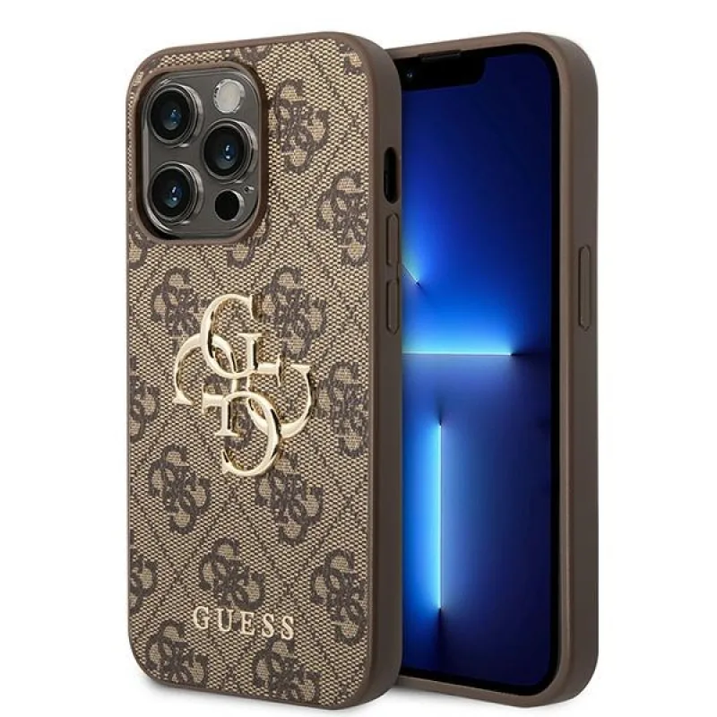 Guess GUHCP15X4GMGBR iPhone 15 Pro Max 6,7" hnedé/hnedé pevné puzdro 4G Big Metal Logo