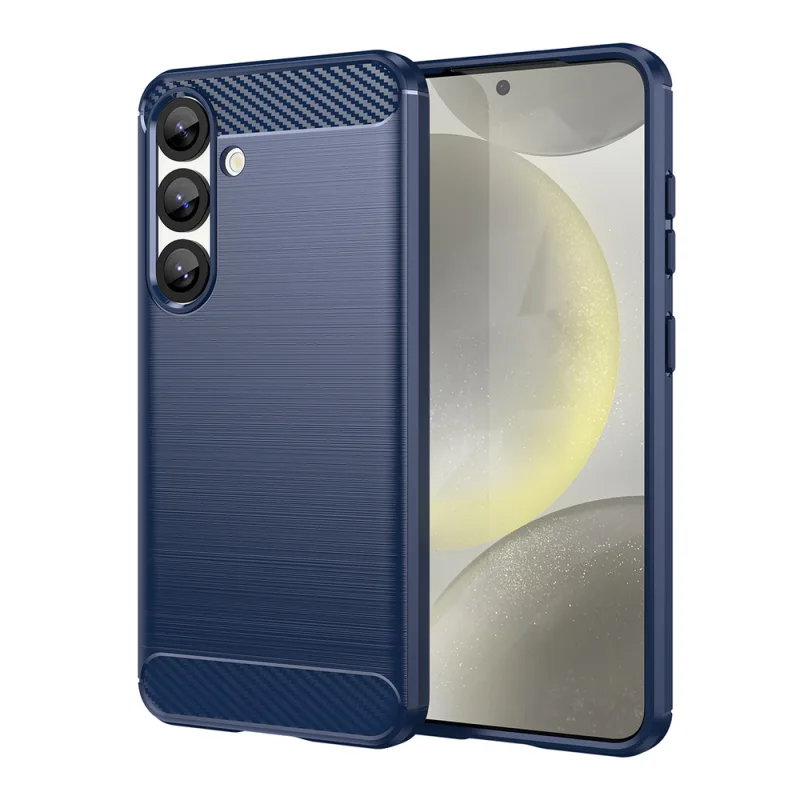 Uhlíkové puzdro pre Samsung Galaxy S25 - modré