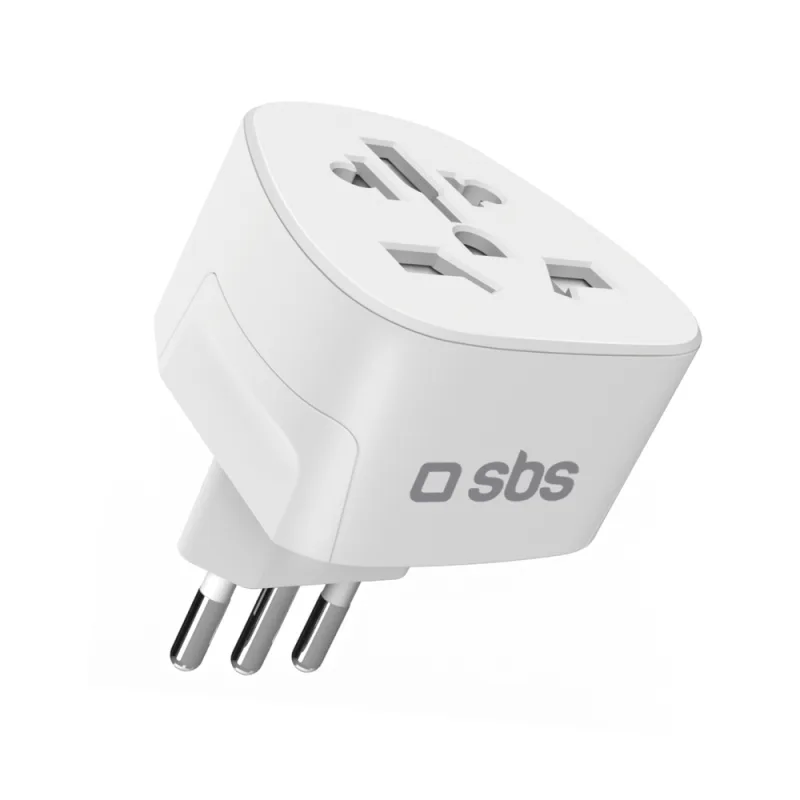 Cestovný adaptér SBS IT – univerzálny – biely