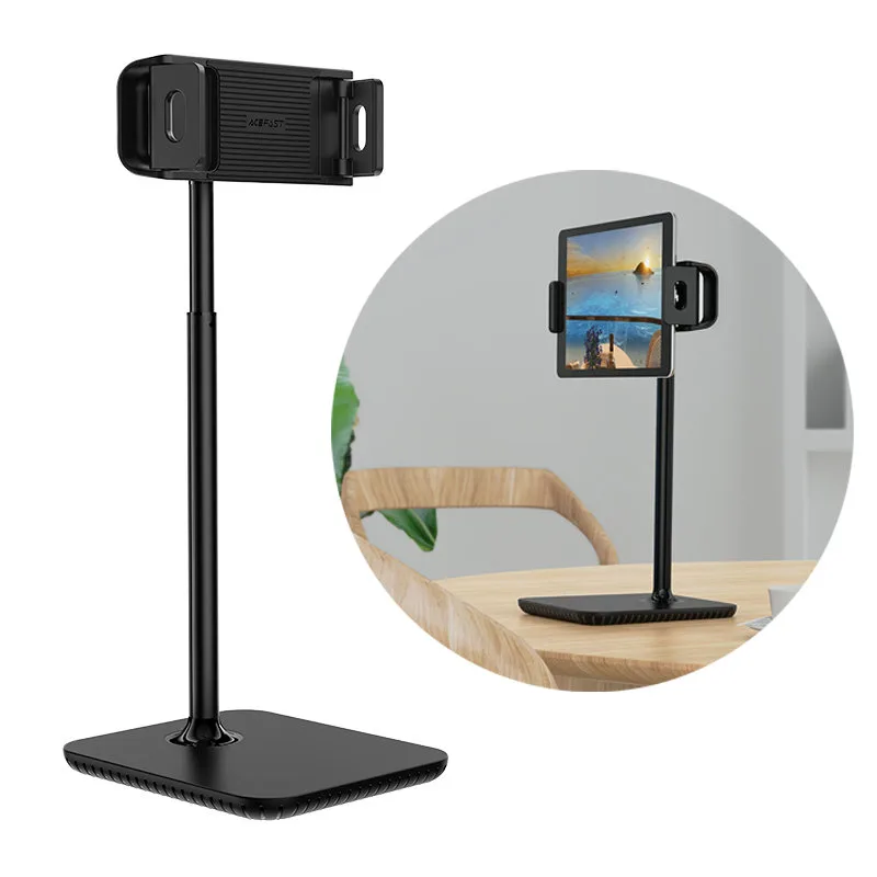 Teleskopický držiak telefónu a tabletu Acefast (šírka 135-230 mm) na stôl 360° čierny (E4 čierny)