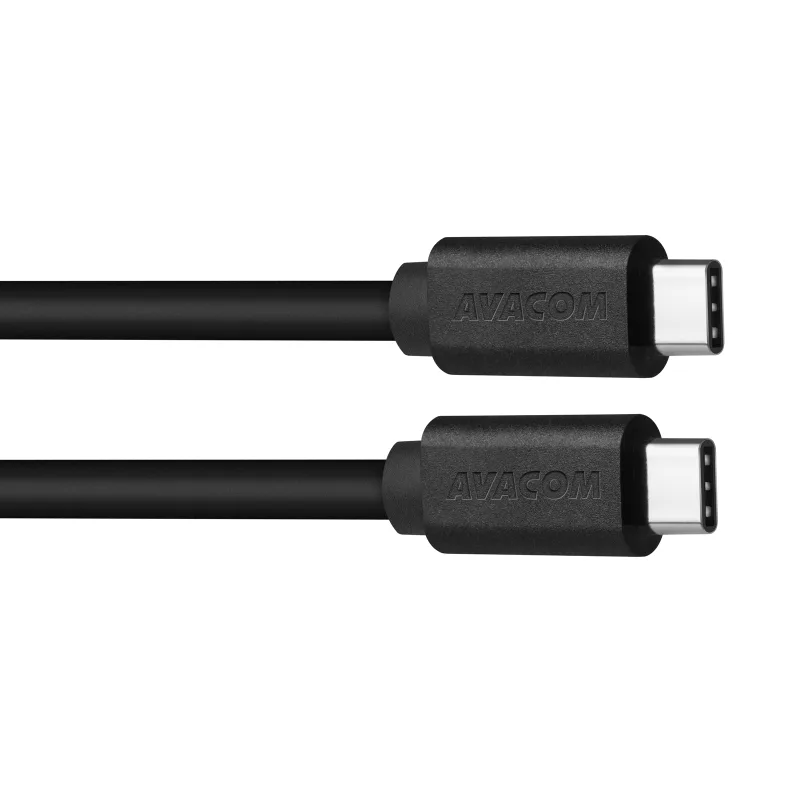 AVACOM dátový a nabíjací kábel USB Type-C - USB Type-C, 100cm, čierna…