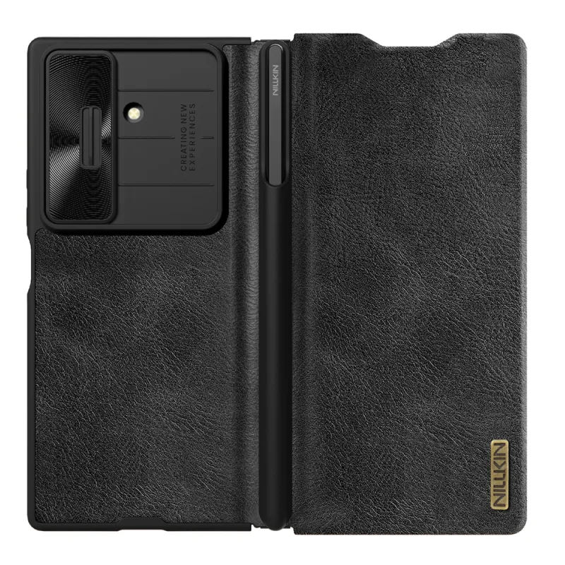 Puzdro Nillkin Qin Pro pre Samsung Galaxy Z Fold 7 s priestorom S Pen Space – čierne