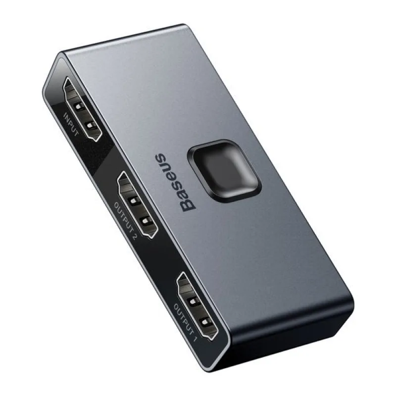 Baseus HDMI rozbočovač Matrix HDMI Splitter 2v1/ 1v2 sivý 6953156219700