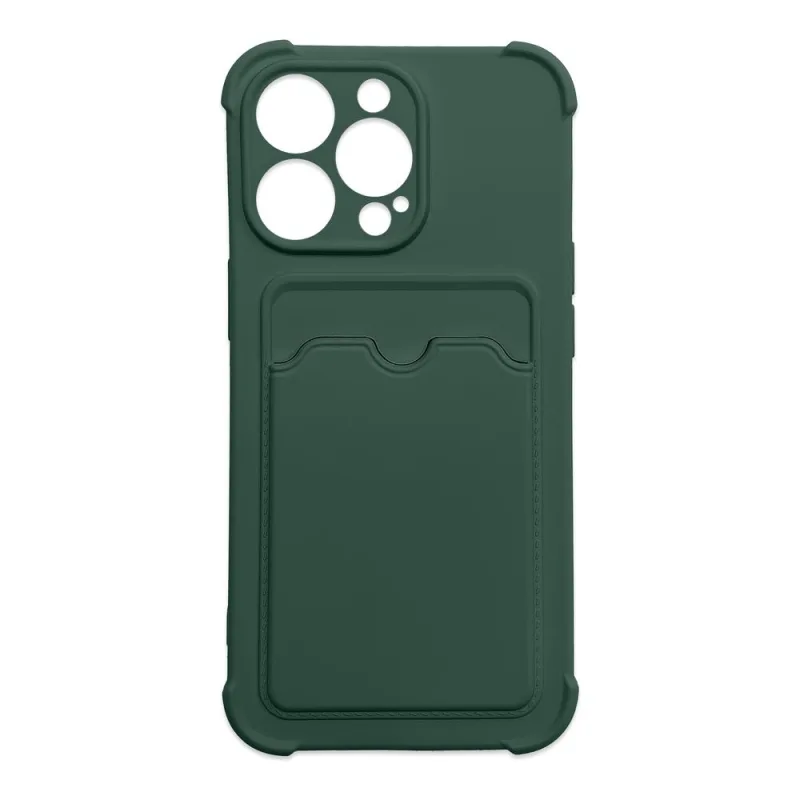 Card Armor Case Pouch Cover pre Xiaomi Redmi 10X 4G / Xiaomi Redmi Note 9 Card Wallet Silicone Armor Cover Air Bag Green