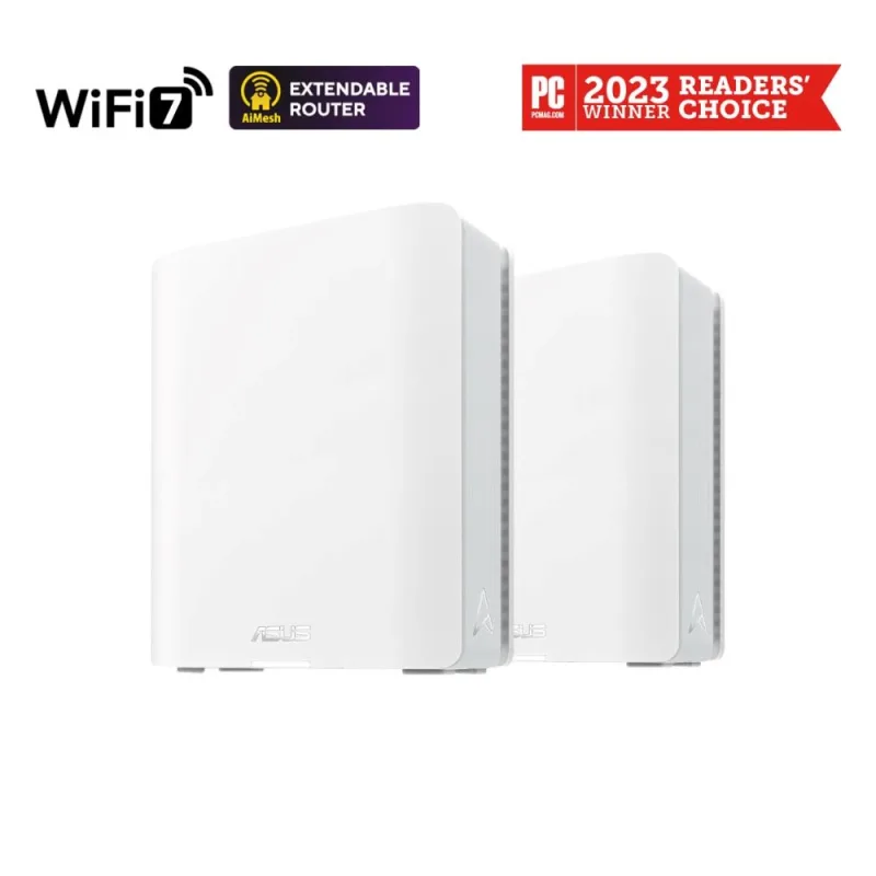 ASUS ZenWifi BT8 2-pack, WiFi7 Extendable Router, AiMesh, 1x WAN, 3x…