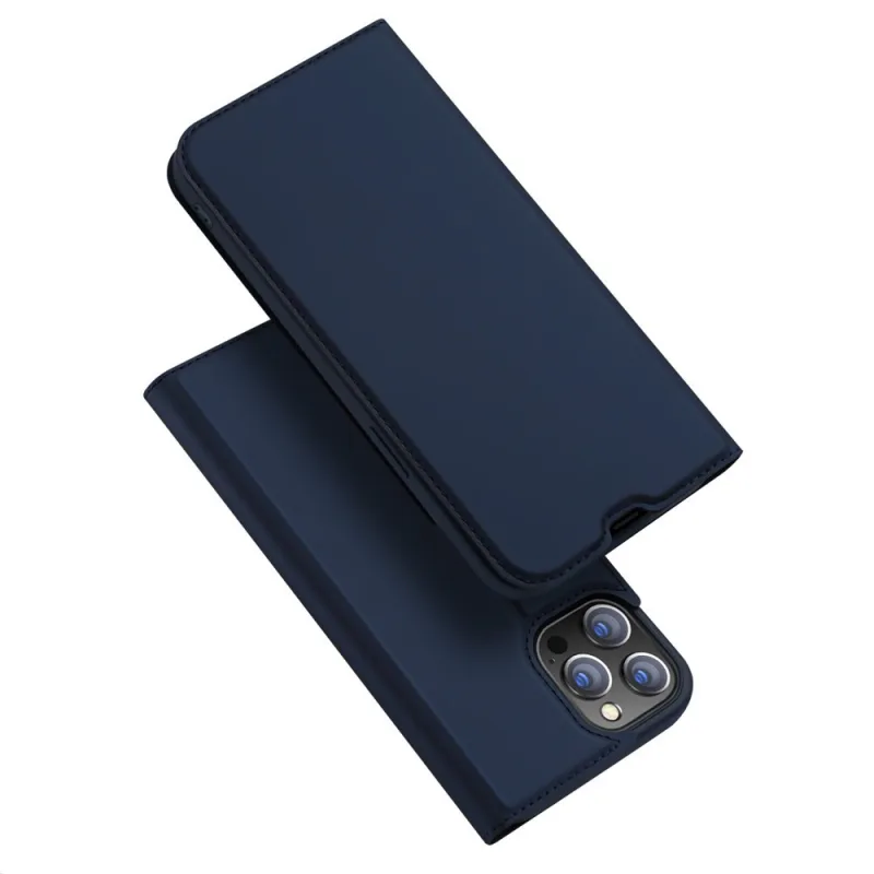 Puzdro typu Dux Ducis Skin Pro Bookcase pre iPhone 13 Pro modré