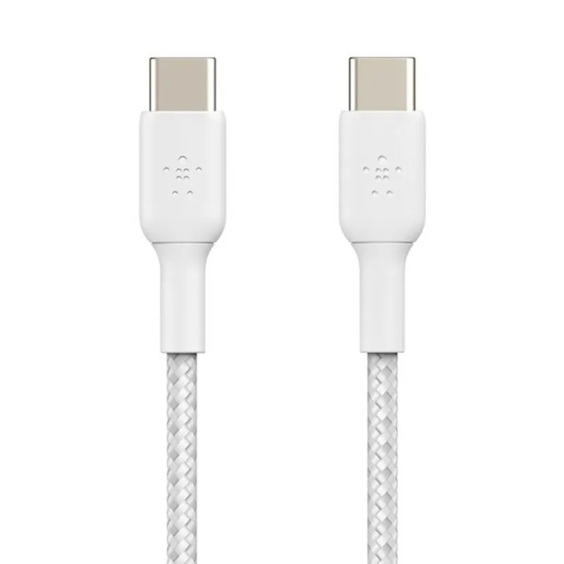 Belkin kábel Boost Charge Braided USB-C to USB-C 2m - White CAB004bt2MWH