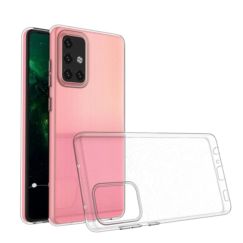 Ultra priehľadný 0,5 mm gélový TPU kryt pre Samsung Galaxy A72 4G transparentný