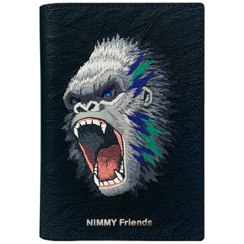 Puzdro na pas/peňaženku Nimmy Raptor Gorilla – čierne