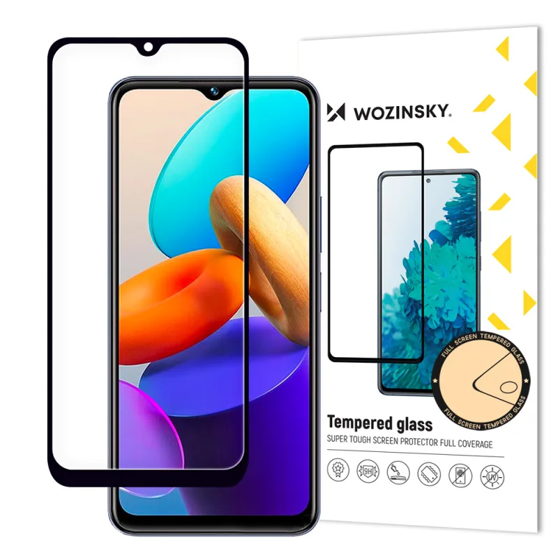 Wozinsky Full Glue tvrdené sklo Vivo Y35 / Y22 / Y22s celá obrazovka s čiernym rámom (vhodné pre puzdro)