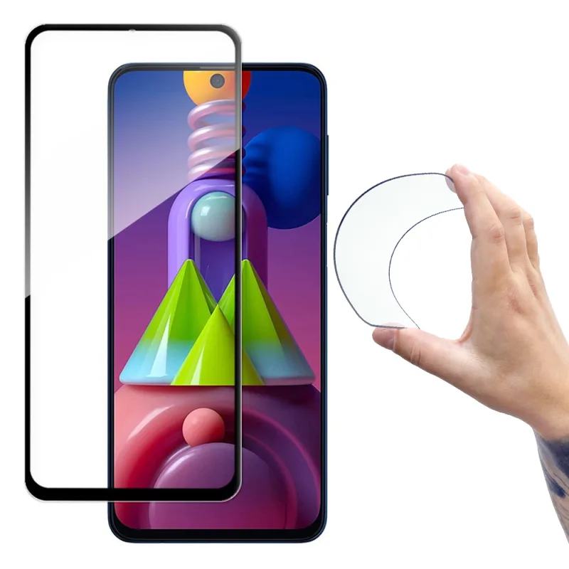 Wozinsky Full Cover Flexi Nano Glass Film Tvrdené sklo s rámom Samsung Galaxy M51 Black