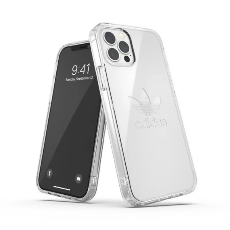 Ochranné priehľadné puzdro Adidas OR pre iPhone 12 / 12 Pro - priehľadné