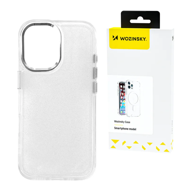 Púzdro Wozinsky Glitter pre Samsung Galaxy S25 – číre s trblietkami