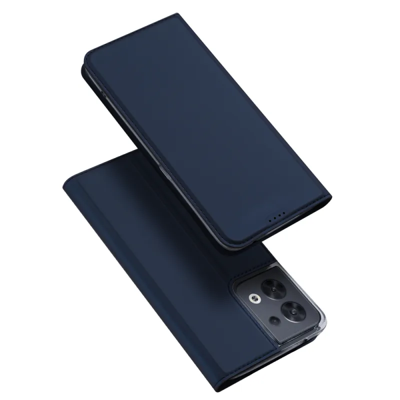 Puzdro Dux Ducis Skin Pro pre Oppo Reno 8 flip cover card stojanček na peňaženku modrý