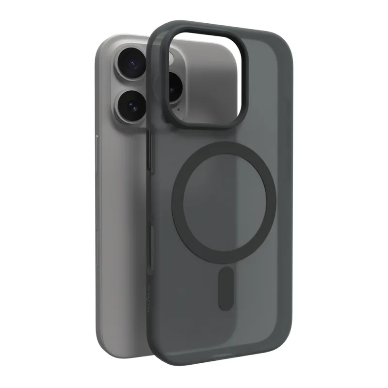 Silikónový obal Puro Daylight MagSafe pre iPhone 16 - čierny