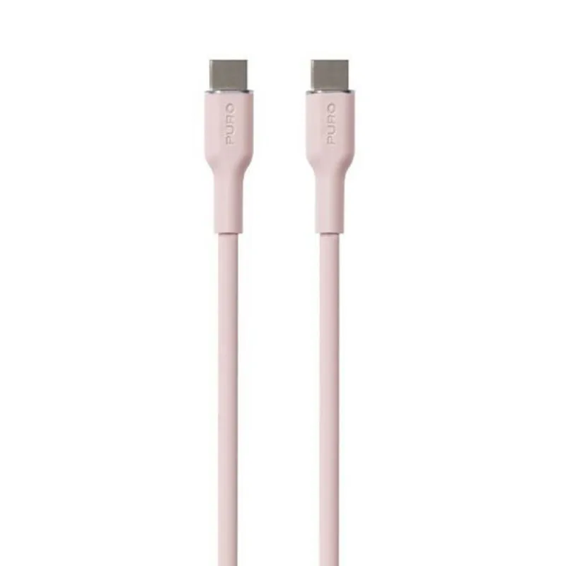 Puro kábel Soft Silicone Cable USB-C to USB-C 1.5m - Rose…
