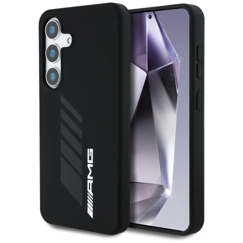 Puzdro AMG Oversize Rhombs MagSafe pre Samsung Galaxy S25 – čierne