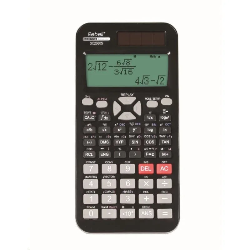 REBELL kalkulačka - SC2080S - černá RE-SC2080S BX