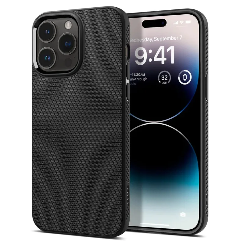 Puzdro Spigen Liquid Air na iPhone 14 Pro – matné čierne