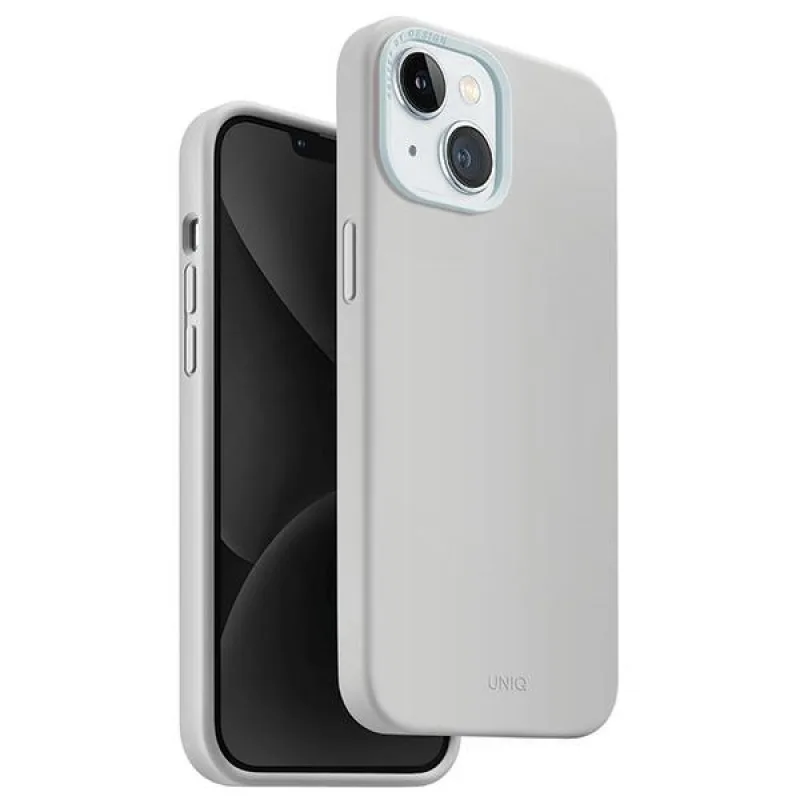 Uniq Lino Hue Magclick Nabíjacie puzdro pre iPhone 15 - svetlo šedé