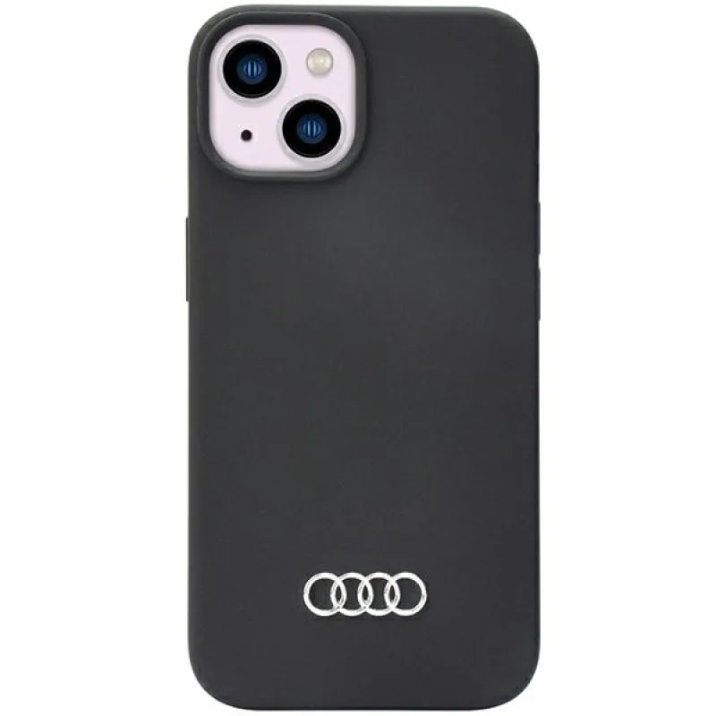 Audi silikónové puzdro iPhone 14 6,1" čierne/čierne pevné puzdro AU-LSRIP14-Q3/D1-BK
