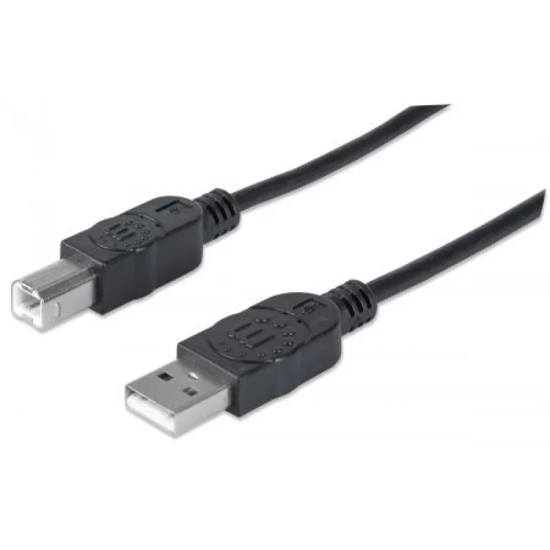 MANHATTAN USB kábel 2.0 Kábel A-B 1, 8 m, čierny 333368