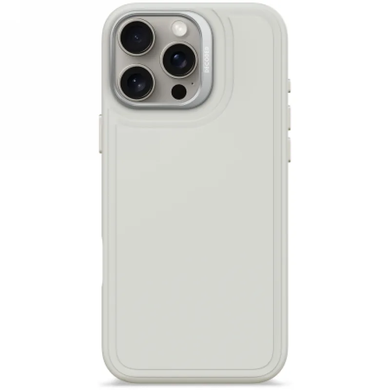 Dekódovaný antimikrobiálny silikónový obal na zadný kryt s MagSafe pre iPhone 16 Pro Max – sivý