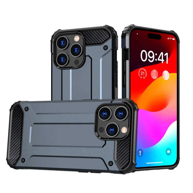 Kryt iPhone 15 Pro Max Hybrid Armor – modrý