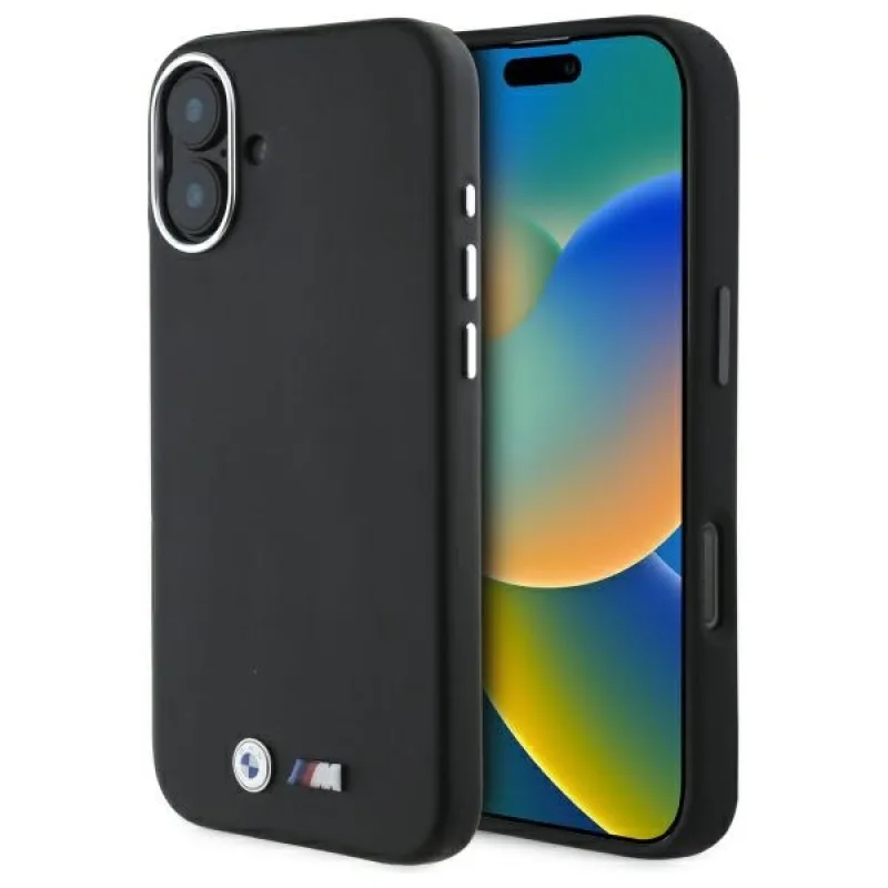 BMW M Smooth Full Wrapped Metal MagSafe Case pre iPhone 16 Plus – čierny