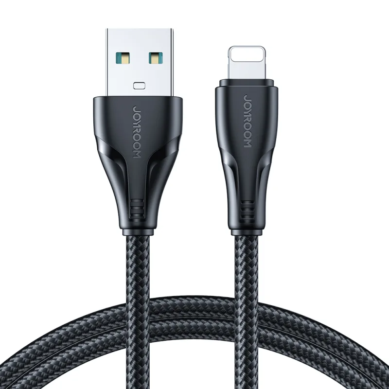 Joyroom Surpass Séria A11 USB-A / Lightning 2,4A kábel 2 m - čierny