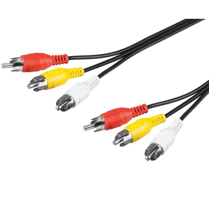 PremiumCord Kábel 3x CINCH-3x CINCH M/ M 2m kjackcmm3-2