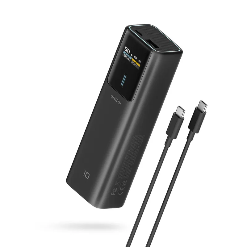 Powerbanka Cuktech CKPB100PGLBL 150W 10000mAh USB-C USB-A - čierna