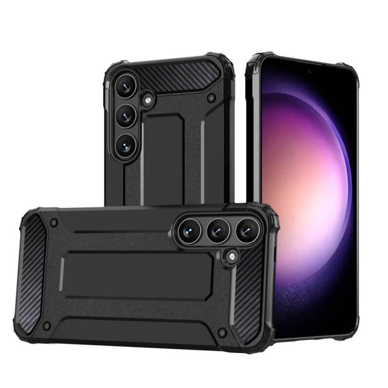 Kryt Hybrid Armor pre Samsung Galaxy S25+ – čierny