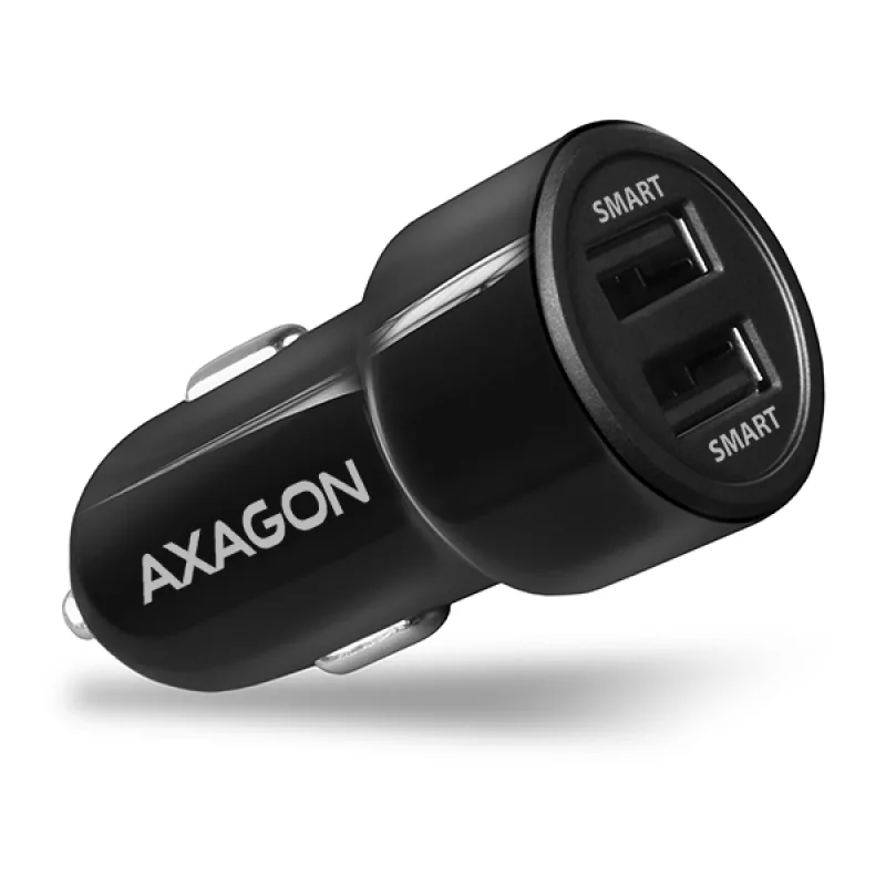 AXAGON PWC-5V5, SMART nabíjačka do auta, 2x port 5V-2.4A + 2.4A, 24W…