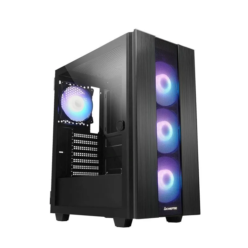 CHIEFTEC skříň HUNTER 2, ATX, 1x USB-C, 1x USB 3.1, 4x 120mm ARGB Fan…