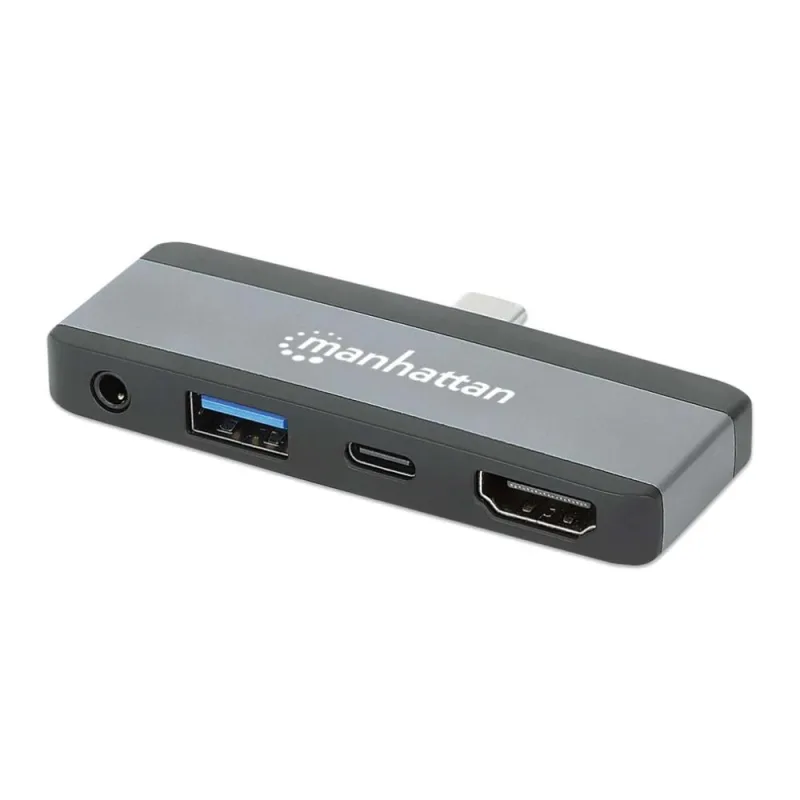 MANHATTAN Dokovací stanice USB-C 4v1, 1xHDMI, 1xUSB-C, 1xUSB, 1x3.5mm…