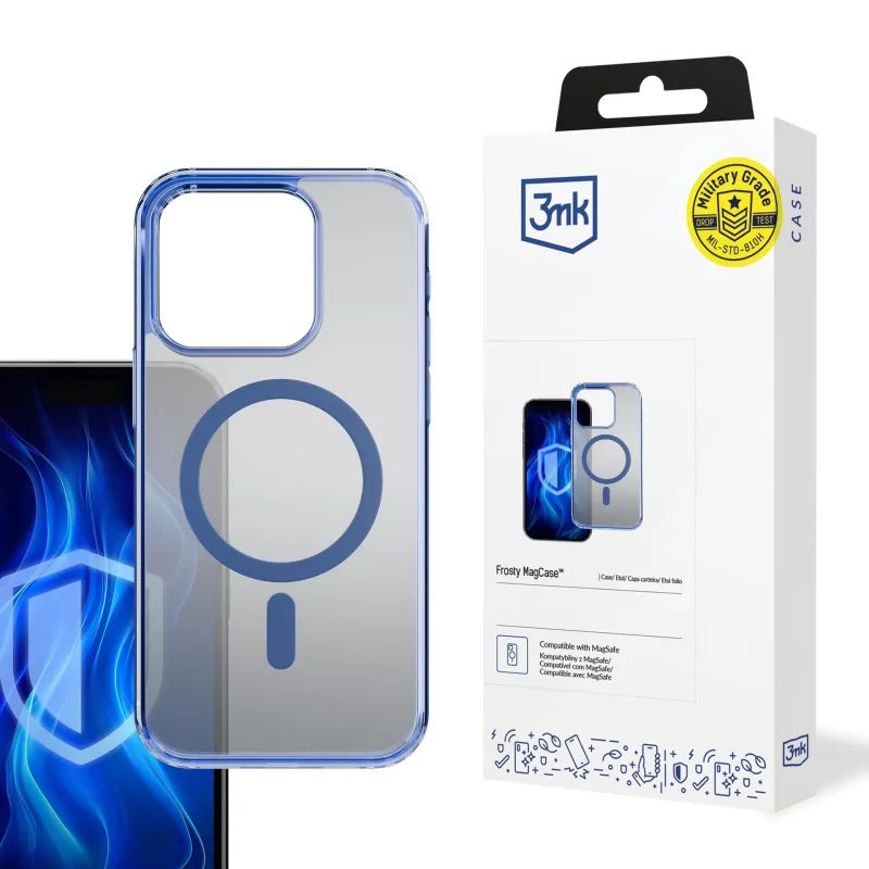 3mk ochranný kryt Frosty MagCase Blue pro Apple iPhone 13 Pro…