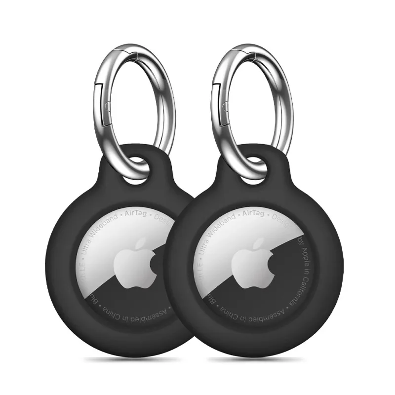 Tech-Protect Rough 2-balenie púzdra pre Apple AirTag - čierne
