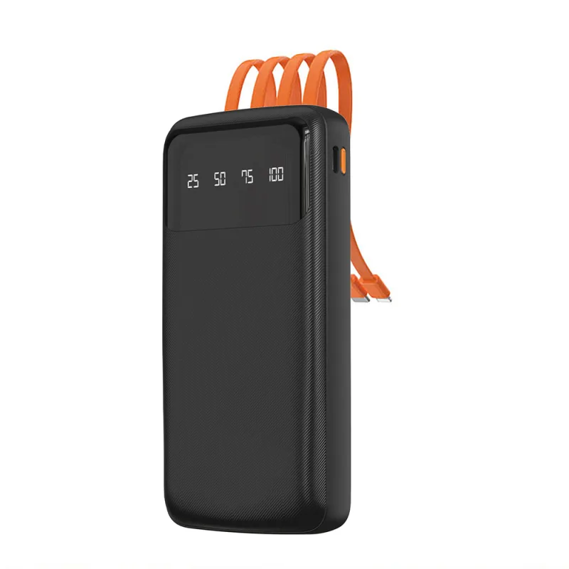 Univerzálna 10000mAh power banka Dudao K6Pro s USB káblom, USB Type C, Lightning Black (K6Pro-black)