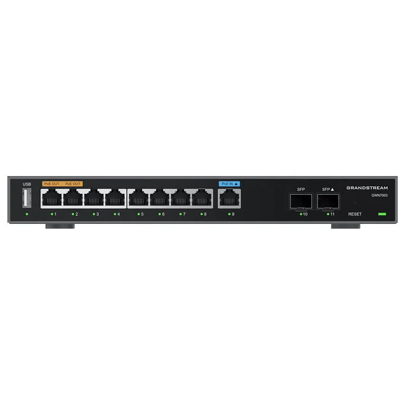 Grandstream GWN7003 VPN router 2 SFP, 9 Gb porty / 1 PoE in, 2 PoE out…