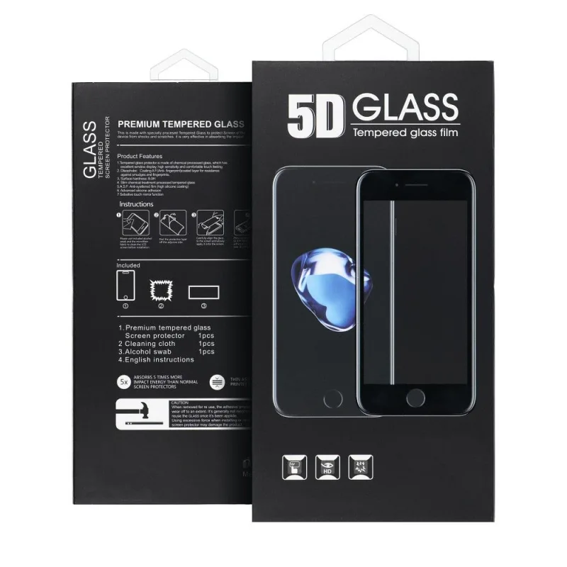 5D sklo Full Glue na Samsung Galaxy A50 black