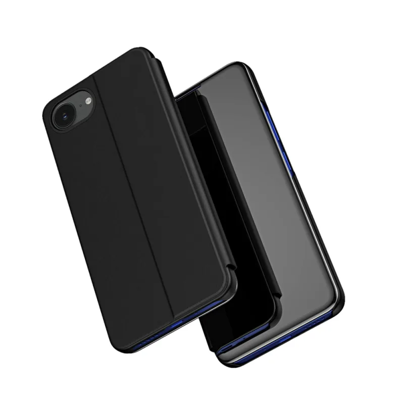 Kryt Clear View pre iPhone 16e Flip Cover – čierny