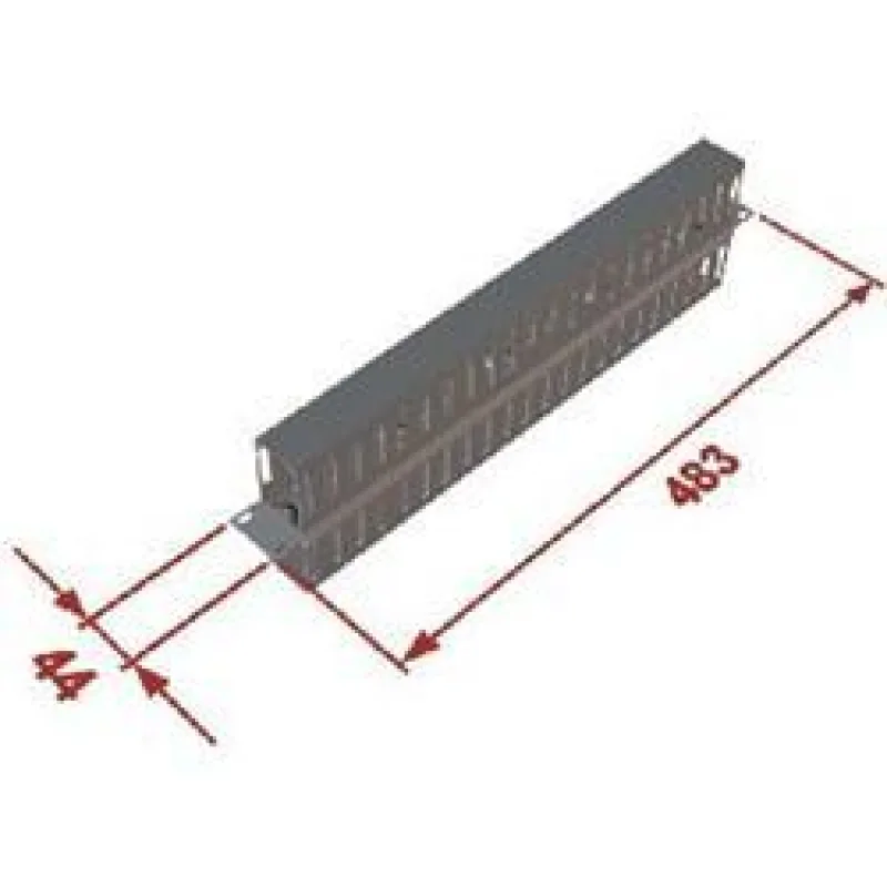 Vyväzovací panel 1U 19" obojstranná plast. lišta RAB-VP-X03-A1